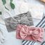 3 Stück Baby-Turban-Stirnband, Baby-Haarbänder, Schleifen für Mädchen, weiche Schleife, Kopfbedeckung, elastische Haarbänder für Kleinkinder, Neugeborene (Grau/Weiß/Rosa)