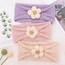 DRESHOW Stirnband Baby Mädchen Dehnbare Nylon Stirnbänder Handgefertigte Blumen Haarband for Neugeborene Kleinkinder Kinder 3 Stück