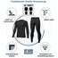 HOPLYNN 2er Pack Thermal Underwear Set für Kinder Funktionsunterwäsche Skiunterwäsche Jungen Atmungsaktiv Thermal Underwear Warme Fussball Ski Schwarz-XS