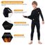 Thermounterwäsche Kinder, Funktionsunterwäsche Junge Skiunterwäsche Mädchen Winter atmungsaktiv Thermowäsche Set Warm Weich Funktionswäsche Thermo Unterwäsche Thermounterhemd für Kinder Grau S