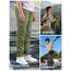 NATUST Jungen Cargohose Kinder Freizeithose Jogginghose Jungs Cargo Hose mit Elastischem Bund Armeegrün 134-140