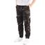 NATUST Jungen Cargohose Kinder Freizeithose Jogginghose Jungs Cargo Hose mit Elastischem Bund Tarngrün 158-164