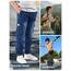NATUST Jungen Cargohose Kinder Freizeithose Jogginghose Jungs Cargo Jeans mit Elastischem Bund Blau 158-164 (Herstellergröße: 160)