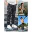 NATUST Jungen Cargohose Kinder Freizeithose Jogginghose Jungs Cargo Hose mit Elastischem Bund Tarngrau 158-164 (Herstellergröße: 160)