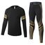 Echinodon Sportunterwäsche Kinder Fußball Jungen Mädchen Schnelltrockend Funktionsunterwäsche Kompressionsunterwäsche Set für Fitness Running Fußballtraining Basketball Radsport A-Golden 28