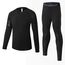Echinodon Sportunterwäsche Kinder Fußball Jungen Mädchen Schnelltrockend Funktionsunterwäsche Kompressionsunterwäsche Set für Fitness Running Fußballtraining Basketball Radsport A-Schwarz 22
