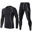 Echinodon Kinder Sportunterwäsche Fußball Junge Kompressionsshirt + Kompressionshose Kompressionsunterwäsche Set Funktionsunterwaesche Set für Running Training Radsport (Grau, 176)