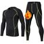Echinodon Kinder Sportunterwäsche Fußball Junge Funktionsunterwäsche Set Kompressionsshirt + Kompressionshose Kompressionsunterwäsche für Training Skifahren Radsport (Fleecefutter-Grün, 116/122)