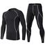 Echinodon Kinder Sportunterwäsche Fußball Kompressionsshirt + Kompressionshose Kompressionsunterwäsche Set Funktionsunterwaesche Set für Fitness Running Fußballtraining Radsport Grau 158