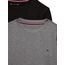 Tommy Hilfiger Jungen 2er Pack Langarmshirts Crew Neck aus Baumwolle, Mehrfarbig (Medium Grey Ht/Black), 6-7 Jahre