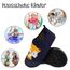 Kyopp Hausschuhe Kinder Junge Mädchen Pantoffeln Atmungsaktive Rutschfest Turnschläppchen Weich Barfussschuhe für Lauflernschuhe Kindergarten Slippers Gr.20-35 (Fuchs Marineblau 24/25EU)