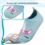 Kyopp Hausschuhe Kinder Junge Mädchen Pantoffeln Atmungsaktive Rutschfest Weich Barfussschuhe für Lauflernschuhe Kleinkinder Schuhe Kindergarten Unisex (Einhorn Blau 24/25EU)