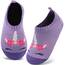Kyopp Hausschuhe Kinder Junge Mädchen Pantoffeln Atmungsaktive Rutschfest Turnschläppchen Weich Barfussschuhe für Lauflernschuhe Kindergarten Slippers Gr.20-35 (Einhorn Lila 20/21EU)