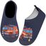 Kyopp Hausschuhe Kinder Junge Mädchen Pantoffeln Atmungsaktive Rutschfest Weich Barfussschuhe für Lauflernschuhe Kleinkinder Schuhe Kindergarten Unisex (Feuerwehrauto 22/23EU)