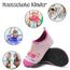 Kyopp Hausschuhe Kinder Junge Mädchen Pantoffeln Atmungsaktive Rutschfest Weich Barfussschuhe für Lauflernschuhe Kleinkinder Schuhe Kindergarten Unisex (Einhorn Rosa(Abstrakt) 26/27EU)