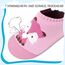 Kyopp Hausschuhe Kinder Junge Mädchen Pantoffeln Atmungsaktive Rutschfest Weich Barfussschuhe für Lauflernschuhe Kleinkinder Schuhe Kindergarten Unisex (Fuchs Rosa 26/27EU)