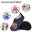 Kyopp Hausschuhe Kinder Junge Mädchen Pantoffeln Atmungsaktive Rutschfest Weich Barfussschuhe für Lauflernschuhe Kleinkinder Schuhe Kindergarten Unisex (Feuerwehrauto 32/33EU)