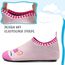 Kyopp Hausschuhe Kinder Junge Mädchen Kleinkinder Schuhe Barfussschuhe für Lauflernschuhe Kindergarten Pantoffeln Atmungsaktive Rutschfest Weich (Einhorn Rosa(Abstrakt) 24/25EU)