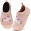 Kyopp Hausschuhe Kinder Junge Mädchen Pantoffeln Atmungsaktive Rutschfest Weich Barfussschuhe für Lauflernschuhe Kleinkinder Schuhe Kindergarten Unisex (Rosa Einhorn 26/27EU)