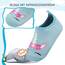 Kyopp Hausschuhe Kinder Junge Mädchen Pantoffeln Atmungsaktive Rutschfest Weich Barfussschuhe für Lauflernschuhe Kleinkinder Schuhe Kindergarten Unisex (Einhorn Blau 32/33EU)