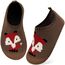 Kyopp Hausschuhe Kinder Junge Mädchen Pantoffeln Atmungsaktive Rutschfest Weich Barfussschuhe für Lauflernschuhe Kleinkinder Schuhe Kindergarten Unisex (Fuchs Dunkle Kaffeefarbe 28/29EU)
