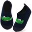 Kyopp Hausschuhe Kinder Junge Mädchen Pantoffeln Atmungsaktive Rutschfest Weich Barfussschuhe für Lauflernschuhe Kleinkinder Schuhe Kindergarten Unisex (Krokodil 36/37EU)