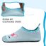 Kyopp Hausschuhe Kinder Junge Mädchen Pantoffeln Atmungsaktive Rutschfest Weich Barfussschuhe für Lauflernschuhe Kleinkinder Schuhe Kindergarten Unisex (Einhorn Blau 34/35EU)