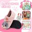 Kyopp Hausschuhe Kinder Junge Mädchen Pantoffeln Atmungsaktive Rutschfest Weich Barfussschuhe für Lauflernschuhe Kleinkinder Schuhe Kindergarten Unisex (Rosa Hase 34/35EU)