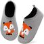 Kyopp Hausschuhe Kinder Junge Mädchen Pantoffeln Atmungsaktive Rutschfest Weich Barfussschuhe für Lauflernschuhe Kleinkinder Schuhe Kindergarten Unisex (Fuchs 34/35EU)