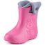 Ladeheid EVA Kinder Jungen Mädchen Gummistiefel Regenschuhe gefüttert Regenstiefel Gummischuhe LA-CA-04 (Rosa/Grau, 30/31 EU)