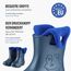 Ladeheid EVA Kinder Jungen Mädchen Gummistiefel Regenschuhe gefüttert Regenstiefel Gummischuhe LA-CA-04 (Metallisches Blau/Marineblau-2, 28/29 EU)
