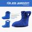 Ladeheid EVA Kinder Jungen Mädchen Gummistiefel Regenschuhe gefüttert Regenstiefel Gummischuhe LA-CA-04 (Blau/Marineblau, 24/25 EU)