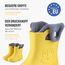 Ladeheid EVA Kinder Jungen Mädchen Gummistiefel Regenschuhe gefüttert Regenstiefel Gummischuhe LA-CA-04 (Gelb/Grau, 30/31 EU)