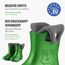 Ladeheid EVA Kinder Jungen Mädchen Gummistiefel Regenschuhe gefüttert Regenstiefel Gummischuhe LA-CA-04 (Smaragdgrün/Grau, 30/31 EU)