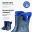 Ladeheid EVA Kinder Jungen Mädchen Gummistiefel Regenschuhe gefüttert Regenstiefel Gummischuhe LA-CA-04 (Metallisches Blau/Marineblau-2, 32/33 EU)