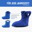 Ladeheid EVA Kinder Jungen Mädchen Gummistiefel Regenschuhe gefüttert Regenstiefel Gummischuhe LA-CA-04 (Blau/Marineblau, 34/35 EU)