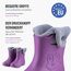 Ladeheid EVA Kinder Jungen Mädchen Gummistiefel Regenschuhe gefüttert Regenstiefel Gummischuhe LA-CA-04 (Lilla/Grau, 30/31 EU)