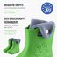 Ladeheid EVA Kinder Jungen Mädchen Gummistiefel Regenschuhe gefüttert Regenstiefel Gummischuhe LA-CA-04 (Grün/Grau, 30/31 EU)