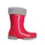 DEMAR Kinder Gummistiefel gefüttert TWISTER LUX (34/35, Pink mit Glitzer)