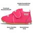 Giesswein Hausschuh Strass Slim Fit - Hausschuhe mit Klettverschluss für Jungen & Mädchen, Hoher Hausschuh für Kinder aus Baumwolle, Unisex-Kinderhausschuhe, rutschfest, Ideal für den Kindergarten, Himbeer, 28 EU