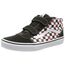 Vans Ward Mid V Sneaker, Checkerboard Chili Pepper White, 2.5/3 UK Child
