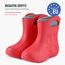 Ladeheid EVA Kinder Jungen Mädchen Gummistiefel Regenschuhe gefüttert LA-CA-03 (Koralle/Grau, 22/23 EU)
