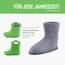 Ladeheid EVA Kinder Jungen Mädchen Gummistiefel Regenschuhe gefüttert LA-CA-03 (Grün/Grau, 24/25 EU)