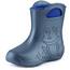 Ladeheid EVA Kinder Jungen Mädchen Gummistiefel Regenschuhe gefüttert LA-CA-03 (Metallisches Blau/Marineblau-2, 26/27 EU)