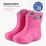 Ladeheid EVA Kinder Jungen Mädchen Gummistiefel Regenschuhe gefüttert LA-CA-03 (Rosa/Grau, 24/25 EU)