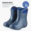 Ladeheid EVA Kinder Jungen Mädchen Gummistiefel Regenschuhe gefüttert LA-CA-03 (Metallisches Blau/Marineblau-2, 32/33 EU)