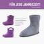 Ladeheid EVA Kinder Jungen Mädchen Gummistiefel Regenschuhe gefüttert LA-CA-03 (Lilla/Grau, 28/29 EU)