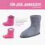 Ladeheid EVA Kinder Jungen Mädchen Gummistiefel Regenschuhe gefüttert LA-CA-03 (Rosa/Grau, 30/31 EU)