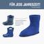 Ladeheid EVA Kinder Jungen Mädchen Gummistiefel Regenschuhe gefüttert LA-CA-03 (Metallisches Blau/Marineblau-2, 32/33 EU)