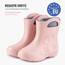 Ladeheid EVA Kinder Jungen Mädchen Gummistiefel Regenschuhe gefüttert LA-CA-03 (Puderrosa, 24/25 EU)